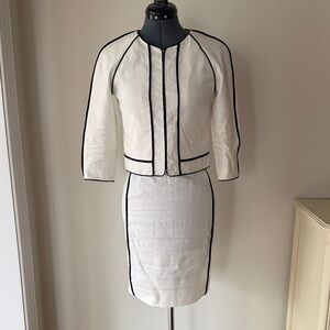 J. Crew White and Black Skirt Set